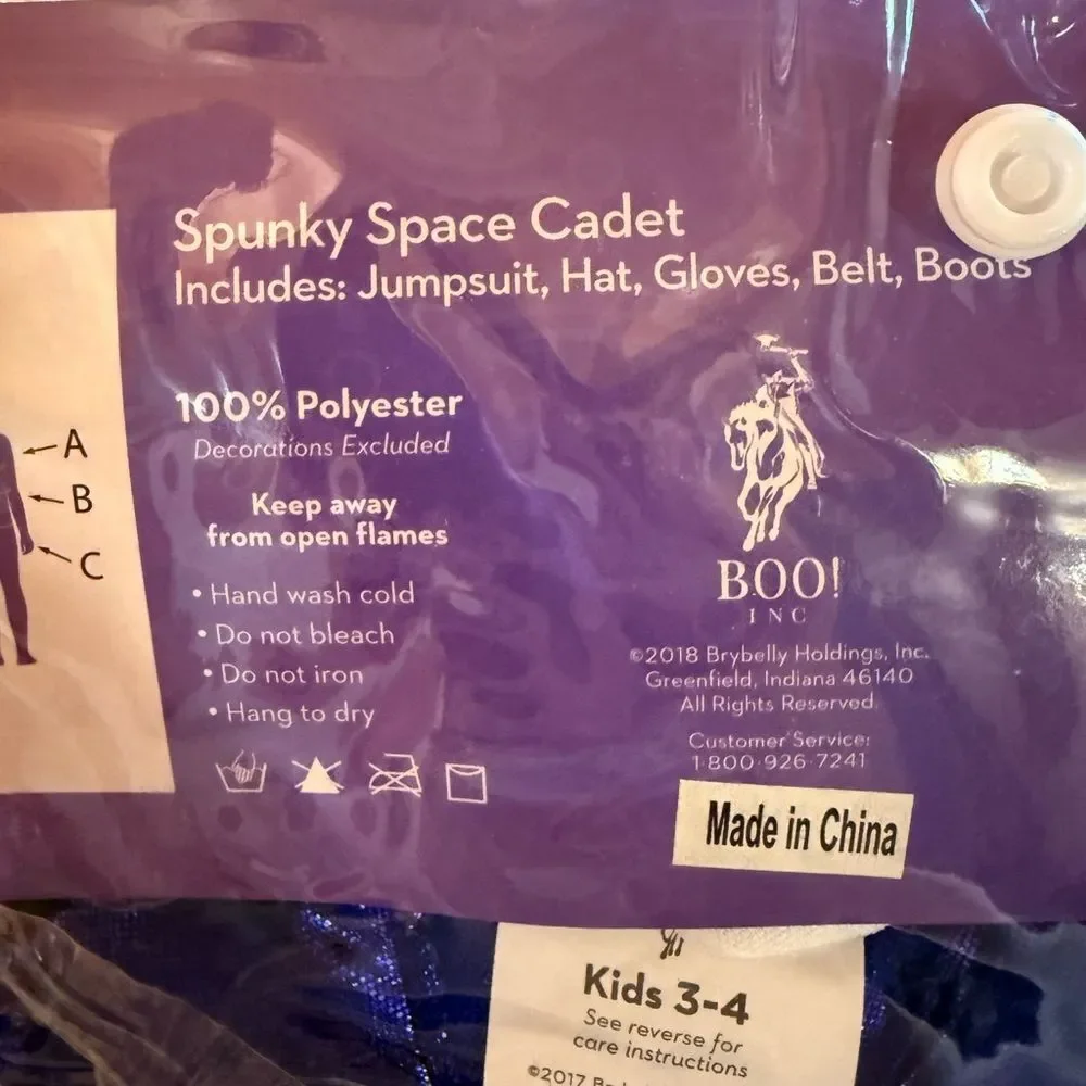 NWT Spunky Space Cadet Costume size 3-4